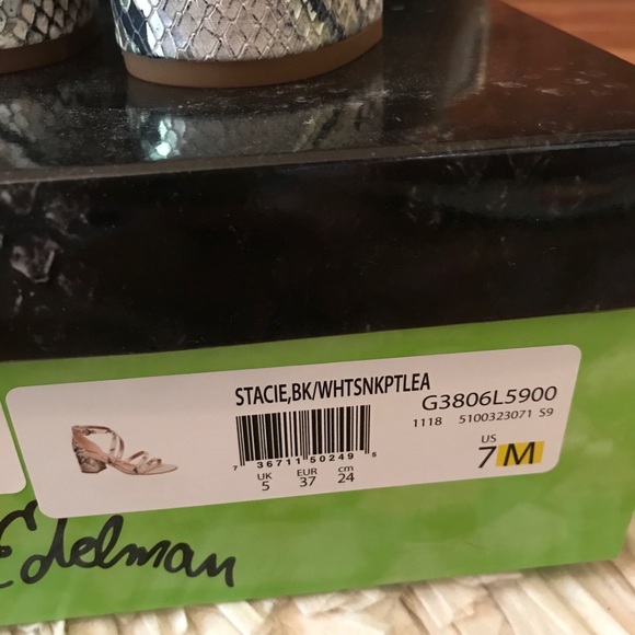 Sam Edelman snake embossed sandals Stacie - Picture 13 of 13